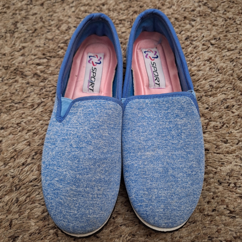 Blue Casual Women's Slip-On Shoes